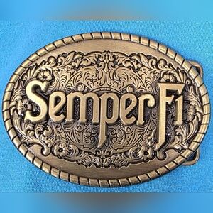 USMC Marine Corps Semper fi Military Belt Buckle Choose Color